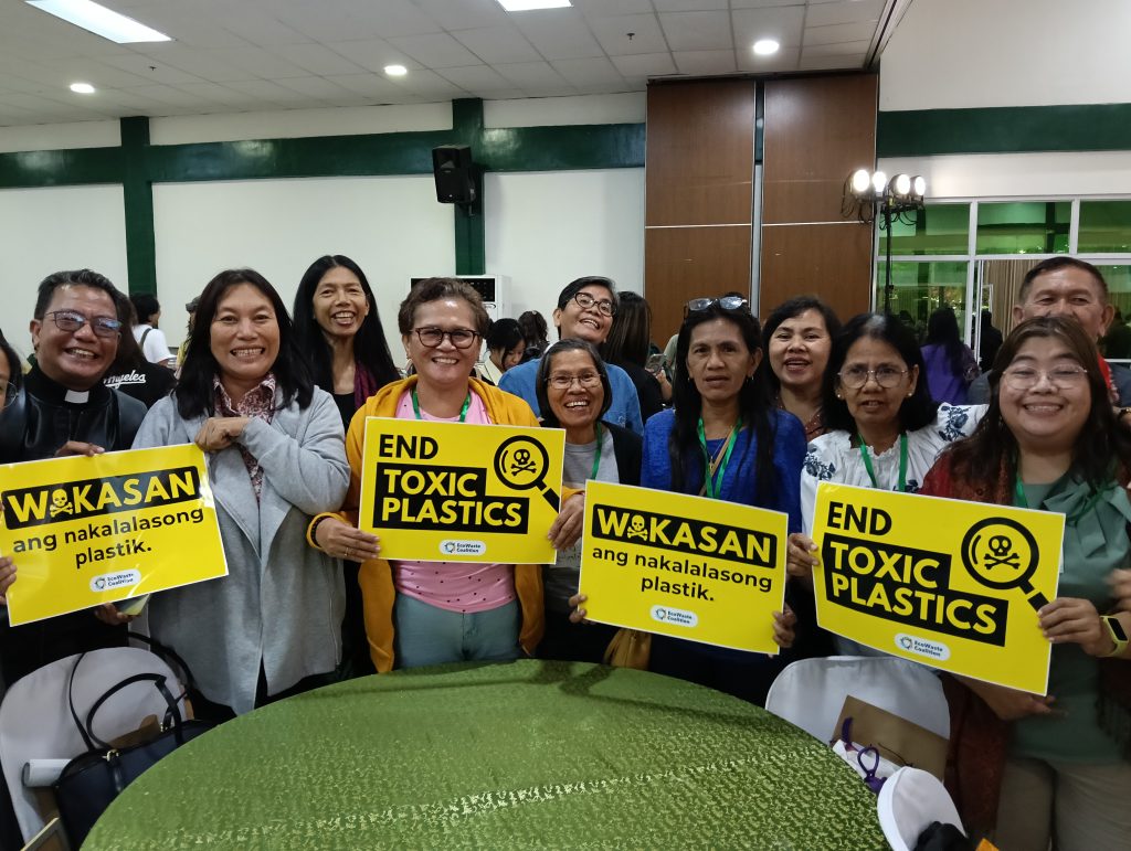 Fr. Migs Reyes Concepcion III (left) poses with fellow environmental stewards belonging to the Diocese of Imus Ministry of Ecology (DIMEC).